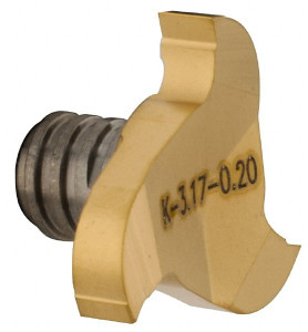 Iscar MMGRIT18K3.17-.2 IC528 Carbide Groove Milling Tip Insert TiCN/TiN Finish, 3 Flutes, 0.697" Diam, 0.15" Depth, Series Multimaster 6403097 - 83788042