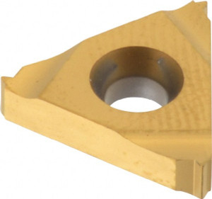Carmex 16 ER 1.0 ISO P25C Carbide Laydown Threading Insert TiN Finish, RH External ISO Thread, 3/8" Inscribed Circle, 0.146" Thick 16ER1.0ISOP25C - 05766340