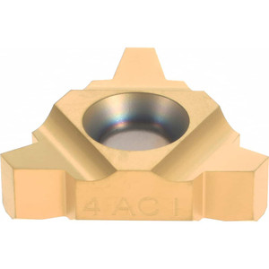 Carmex 22U IR 4 ACME P25C Carbide Laydown Threading Insert TiN Finish, RH Internal Acme Thread, 4 TPI, 1/2" Inscribed Circle, 0.187" Thick 22UIR4ACMEP25C - 05767850