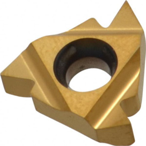 Carmex 16 IR G60 MXC/GOLD Carbide Laydown Threading Insert TiN Finish, RH Internal Partial Profile 60° Thread, 14-8 TPI, 3/8" Inscribed Circle, 0.146" Thick 3/8INRHG60MXC - 08702797
