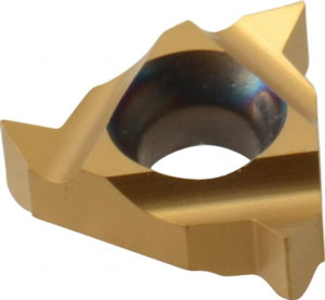 Carmex 08 IL A60 BXC Carbide Laydown Threading Insert TiN Finish, LH Internal Partial Profile 60° Thread, 48-16 TPI, 3/16" Inscribed Circle, 0.087" Thick 08ILA60BXC - 44165108