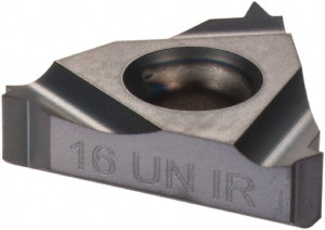 Iscar 16IR 16 UN IC908 Carbide Laydown Threading Insert TiN/TiAlN Finish, RH Internal UN Thread, 16 TPI, 9.53mm Inscribed Circle, 0.143" Thick 5901934 - 05361423