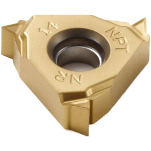 Seco Tools 16NR14NPT-A2 CP500 Carbide Laydown Threading Insert TiAlN/TiN Finish, RH Internal NPT Thread, 14 TPI, 3/8" Inscribed Circle, 0.1366" Thick 00077975 - 04024899