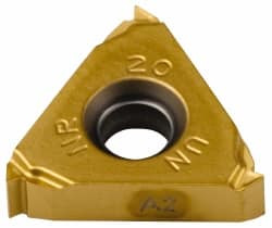 Seco Tools 16NR20UN-A2 CP500 Carbide Laydown Threading Insert TiAlN/TiN Finish, RH Internal UN Thread, 20 TPI, 3/8" Inscribed Circle, 0.1366" Thick 00077989 - 04024956