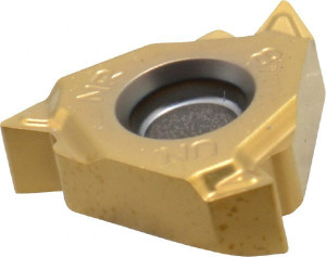 Seco Tools 16NR8UN-A1 CP500 Carbide Laydown Threading Insert TiAlN/TiN Finish, RH Internal UN Thread, 8 TPI, 3/8" Inscribed Circle, 0.1366" Thick 00064745 - 09216870