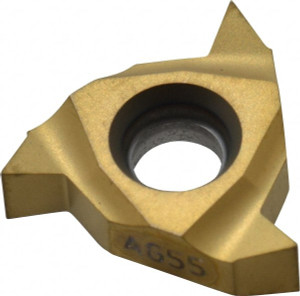 Seco Tools 16NRAG55 CP500 Carbide Laydown Threading Insert TiAlN/TiN Finish, RH Internal Partial Profile 55° Thread, 48-8 TPI, 3/8" Inscribed Circle, 0.1366" Thick 00064782 - 32153397