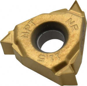 Seco Tools 16NR11.5NPT-A2 CP500 Carbide Laydown Threading Insert TiAlN/TiN Finish, RH Internal NPT Thread, 11.5 TPI, 3/8" Inscribed Circle, 0.1366" Thick 00077974 - 65107302