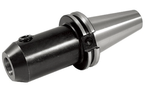 Precise CAT 40 V-Flange End Mill Holder, 1/2" Bore Diameter, 1.25" Nose Diameter, 2.5" Gage Depth - 3900-4111