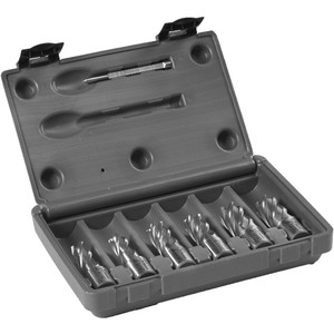 Euroboor HSS Annular Cutters 6 Piece Set, 1" Cut Depth - HCS.KIT/8