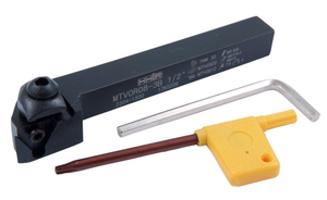 Precise MTVOR 08-3B Indexable Threading & Grooving Holder, 1/2" x 1/2" Shank, 4-1/2" OAL - 2304-1500