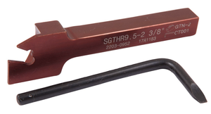 Precise SGTHR 9.5-2 Cut-Off Tool Holder, 3/8" x 3/8" Shank Size, Insert Width .087" & .094" - 2203-0952