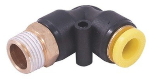 Precise Push To Connect Male Pneumatic Elbow Tube Fitting 1/8" OD x NPT 1/4" Thread - 8401-0295