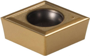 Iscar CCMT 3-0 IC-520N Cermet Turning Insert TiCN/TiN Finish, 9.7mm Long, 3/8" Inscribed Circle, 0.0079" Corner Radius, 5/32" Thick, 80° Diamond 5503773 - 52695186