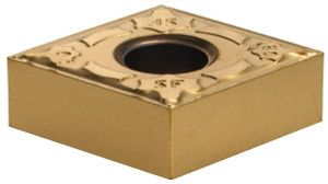 Iscar CNMG 430-SF IC-520N Cermet Turning Insert TiCN/TiN Finish, 12.9mm Long, 1/2" Inscribed Circle, 0.0079" Corner Radius, 3/16" Thick, 80° Diamond 5504092 - 52696523