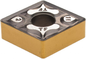 Iscar CNMG432-TF IC830 Carbide Turning Insert AlTiN/TiN Finish, 12.9mm Long, 1/2" Inscribed Circle, 1/32" Corner Radius, 80° Diamond, Series Isoturn 5507752 - 55231047