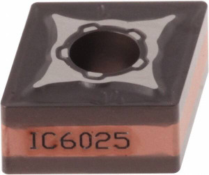 Iscar CNMG 331-M3M IC6025 Carbide Turning Insert TiCN/Al2O3/TiN Finish, 9.68mm Long, 3/8" Inscribed Circle, 1/64" Corner Radius, 80° Diamond, Series Isoturn 5510331 - 55025399