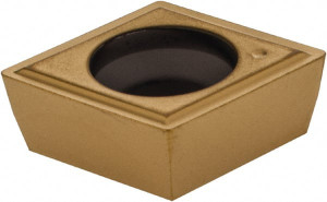 Kennametal CPGM3251 KT315 Cermet Turning Insert TiN/TiCN/TiN Finish, Neutral, 9.67mm Long, 3/8" Inscribed Circle, 1/64" Corner Radius, 80° Diamond, Series Screw-On 1869899 - 01783315