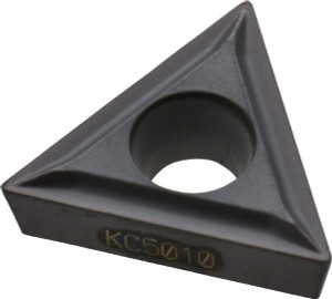 Kennametal TCMT21505LF KC5010 Carbide Turning Insert TiAlN Finish, Neutral, 11mm Long, 1/4" Inscribed Circle, 0.008" Corner Radius, 3/32" Thick, 60° Triangle, Series Screw-On 1871088 - 04946141