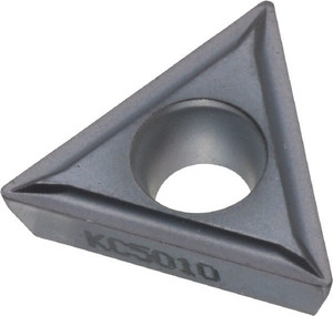 Kennametal TPMT3251LF KC5010 Carbide Turning Insert TiAlN Finish, Neutral, 16.5mm Long, 3/8" Inscribed Circle, 1/64" Corner Radius, 60° Triangle, Series Screw-On 1871111 - 04946232