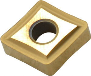 Kennametal CNGP433 KC730 Carbide Turning Insert TiN Finish, Neutral, 12.9mm Long, 1/2" Inscribed Circle, 3/64" Corner Radius, 80° Diamond, Series KENLOC 1160900 - 62288923