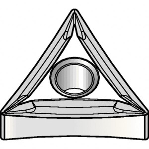 Kennametal TNMP331K KCP25B Carbide Turning Insert TiOCN Finish, Neutral, 16.5mm Long, 3/8" Inscribed Circle, 1/64" Corner Radius, 60° Triangle, Series KENLOC 5696853 - 61281432