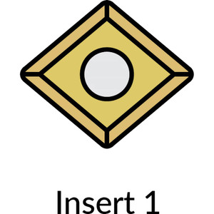 Micro 100 CCMT 21.51 Carbide Turning Insert 0.015" Corner Radius 50-1100 - 81524001