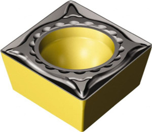 Sandvik Coromant CPMT32.52-PM 4315 Carbide Turning Insert TiCN/AI2O3/TiN Finish, 8.87mm Long, 3/8" Inscribed Circle, 1/32" Corner Radius, 80° Diamond 6612581 - 54734058