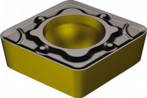 Sandvik Coromant CCMT32.51WM 4315 Carbide Turning Insert TiCN/Al2O3/TiN Finish, Neutral, 9.67mm Long, 3/8" Inscribed Circle, 1/64" Corner Radius, 80° Diamond, Series CoroTurn 107 6612368 - 49450067