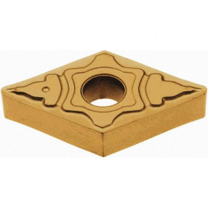 Tungaloy DNMG 431 TS T9215 Carbide Turning Insert TiN/TiCN/Al2O3/TiN Finish, Neutral, 0.61" Long, 1/2" Inscribed Circle, 0.0156" Corner Radius, 3/16" Thick, Diamond 6774113 - 12173886