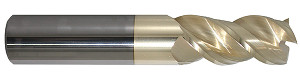 PROMAX Tools 3 Flute Solid Carbide ZrN Coated Finishing Single End Mill, 1/4" Size & Shank Diameter, 3/8" Length of Cut, 2" Overall Length PROMAX Tools 3 Flute Solid Carbide ZrN Coated Finishing Single End Mill, 1/4" Size & Shank Diameter, 3/8" Length of Cut, 2" Overall Length