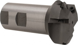 Everede Tool 60° Lead Angle, 1" to 1.958" Cut Diam, 1-1/4" Shank Diam, Indexable & Chamfer End Mill Takes 3 Inserts, APLT 347 Insert Style, CHM Toolholder, 3.2" OAL, 0.277" Max Depth of Cut 01259 - 00306605