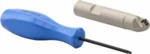 Iscar 45° Lead Angle, 1/4" to 0.57" Cut Diam, 1/2" Shank Diam, Indexable & Chamfer End Mill E45X Toolholder, 2-3/4" OAL, 0.15" Max Depth of Cut 3100503 - 52707304