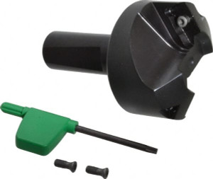 KYOCERA 60° Lead Angle, 1" Cut Diam, Indexable & Chamfer End Mill Takes 2 Inserts, XPMT 15T3 Insert Style, CM Toolholder, 3.15" OAL, 0.284" Max Depth of Cut 8600740 - 78823895