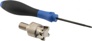 Seco Tools 1" Cut Diam, 0.03" Max Depth, M12 Modular Connection, Indexable High-Feed End Mill Takes 4 Inserts, Screw Holding Method, LP 06 Insert Style, R217.21 Toolholder Style, Through Coolant 02789775 - 43753656