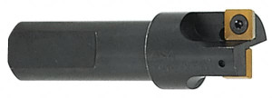 Cutting Tool Technologies 1-1/2" Cut Diam, 0.47" Max Depth, 1" Shank Diam, Flatted Shank, 3.62" OAL, Indexable Square-Shoulder End Mill DRM Toolholder, Uses SPEH 432 Insert Style, 90° Lead Angle DRM-090 - 03106408