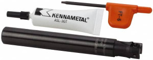 Kennametal 1/2" Cut Diam, 6.96mm Max Depth, 1/2" Shank Diam, Cylindrical Shank, 4" OAL Indexable Square-Shoulder End Mill Uses EP 0708 Insert Style, 0° Lead Angle, Through Coolant, Series Mill 1-07 5190087 - 46871075