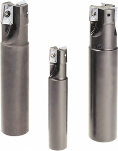 Tungaloy 5/8" Cut Diam, 0.429" Max Depth, 5/8" Shank Diam, Weldon Shank, 3.35" OAL, Indexable Square-Shoulder End Mill EPS Toolholder, Uses ASMT 11T3 Insert Style, 90° Lead Angle 6829499 - 01682293