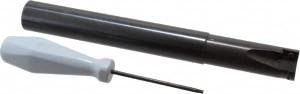 Tungaloy 1" Cut Diam, 0.452" Max Depth, 1" Shank Diam, Cylindrical Shank, 8-3/4" OAL Indexable Square-Shoulder End Mill EVX Toolholder, Uses XXMU 12 Insert Style, 90° Lead Angle, Series Jetmill Multi X 6821661 - 78070364