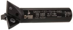 Dorian Tool 60° Included Angle, 1-3/8" Max Cutting Diam, 5/8" Shank Diam, TDEX 160308-EN Insert Style, Indexable Dovetail Cutter Takes 3 Inserts, 2.862" OAL 73310165247 - 00031872