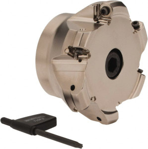 Seco Tools 3.15" Cut Diam, 1" Arbor Hole, 0.118" Max Depth of Cut, 40° Indexable Chamfer & Angle Face Mill Takes 6 Inserts, ON.U 05 Insert, Right Hand Cut, 6 Flutes, Through Coolant, Series Double Octo 05 02810101 - 65941544