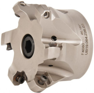 Walter Tools 3" Cut Diam, 1" Arbor Hole, 3mm Max Depth of Cut, 43° Indexable Chamfer & Angle Face Mill Takes 6 Inserts, ODM. 0504, ODH. 0504 Insert, Series F4080 5639364 - 45428430