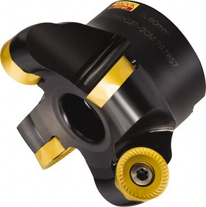 Sandvik Coromant 2" Cut Diam, 0.25" Max Depth, 3/4" Arbor Hole, 1.9685" High, Indexable High-Feed Face Mill Takes 5 Inserts, RCKT 13 04 00 Insert Style, RA200Rxx Toolholder Style, Series CoroMill 200 5739063 - 54952593