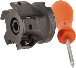 Kennametal 2" Cut Diam, 3/4" Arbor Hole Diam, 0.56" Max Depth, Indexable Square-Shoulder Face Mill Takes 5 Inserts, 0/90° Lead Angle, 1.575" High, EC14, EP14 Insert Style, Series Mill 1-14 2624270 - 73005431
