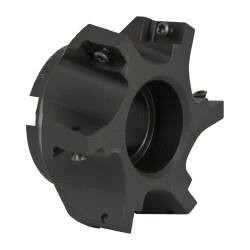 KYOCERA 3" Cut Diam, 1" Arbor Hole Diam, 0.64" Max Depth, Indexable Square-Shoulder Face Mill Takes 6 Inserts, 0/90° Lead Angle, 1.57" High, APET 1604 Insert Style, Series FM--AL 8601033 - 06022990