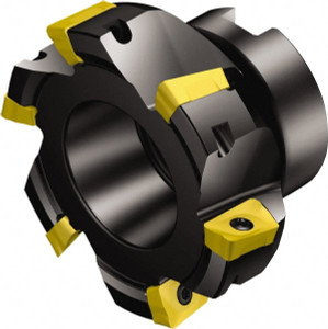 Sandvik Coromant 2" Cut Diam, 3/4" Arbor Hole Diam, 10mm Max Depth, Indexable Square-Shoulder Face Mill Takes 5 Inserts, 90° Lead Angle, 40.005mm High, R390-11 Insert Style, Series CoroMill 390 5740090 - 36429090