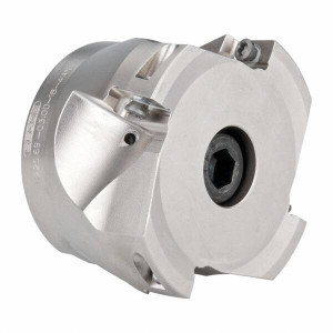 Seco Tools 3" Cut Diam, 1" Arbor Hole Diam, 0.669" Max Depth, Indexable Square-Shoulder Face Mill Takes 4 Inserts, 0/90° Lead Angle, 1.969" High, XO.X 1806 Insert Style, Through Coolant, Series Power Turbo 02694984 - 83250787