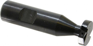 Cutting Tool Technologies 0.89" Cut Diam, 1/4" Cut Width, Indexable Keyseat Cutter Takes 2 Inserts, 1215 Insert Style, 2-7/8" Shank Length, 10° Axial Rake Angle, Weldon Flat W807 - 73156259