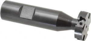 Cutting Tool Technologies 1.14" Cut Diam, 5/16" Cut Width, Indexable Keyseat Cutter Takes 4 Inserts, 1215 Insert Style, 2-7/8" Shank Length, 10° Axial Rake Angle, Weldon Flat W1009 - 73156309