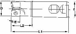 SUPERBEE 0.007 to 0.06" Cut Radius, 1" Diam, 5/8" Max Depth, 3/4" Shank Diam, Indexable Convex Radius Cutter Takes 2 Insert, 4-1/2" OAL, Straight Shank with Weldon Flat, EM15 Insert Style, BE Toolholder Style BE6421548R1 - 78623105