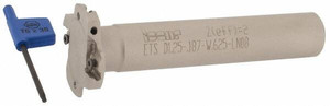 Iscar Shank Connection, 3/16" Cutting Width, 5/16" Depth of Cut, 1-1/4" Cutter Diam, 2 Tooth Indexable Slotting Cutter 5/8" Shank Diam, ETS-LN08 Toolholder, LNET Insert, Right Hand Cutting Direction 3105355 - 93868834